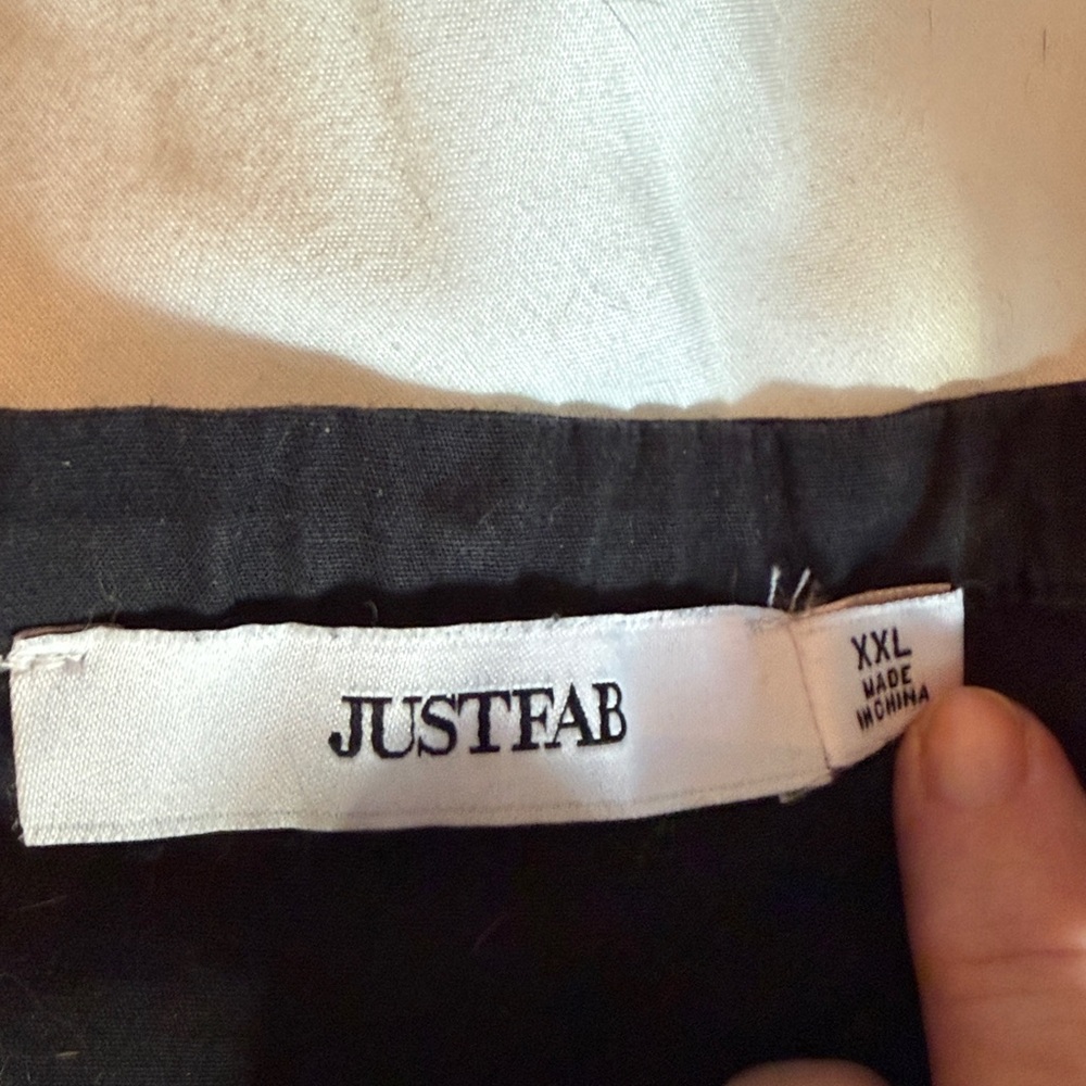 🦓 JustFab Black Button Front Cap Sleeve Women's Jumpsuit XXL 14 16 18 - Picture 5 of 7